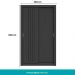 Guarda Roupa Solteiro 2 Portas Darvi Carraro Ripado Preto Touch