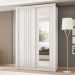 Guarda Roupa Solteiro 2 Portas Darvi Lux 2 Gavetas Carraro Ripado Branco