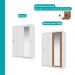 Guarda Roupa Solteiro 2 Portas Darvi Lux 2 Gavetas Carraro Ripado Branco