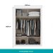 Guarda Roupa Solteiro 2 Portas Darvi Lux Carraro Ripado Branco