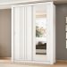 Guarda Roupa Solteiro 2 Portas Darvi Lux Carraro Ripado Branco