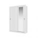 Guarda Roupa Solteiro 2 Portas Darvi Lux Carraro Ripado Branco