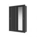 Guarda Roupa Solteiro 2 Portas Darvi Lux Carraro Ripado Preto Touch