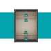 Guarda Roupa Solteiro 2 Portas Darvi Lux Carraro Ripado Preto Touch