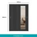 Guarda Roupa Solteiro 2 Portas Darvi Lux Carraro Ripado Preto Touch