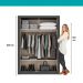 Guarda Roupa Solteiro 2 Portas Darvi Lux Carraro Ripado Preto Touch