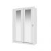 Guarda Roupa Solteiro 2 Portas Darvi Prime Carraro Ripado Branco
