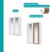 Guarda Roupa Solteiro 2 Portas Darvi Prime Carraro Ripado Branco
