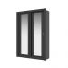 Guarda Roupa Solteiro 2 Portas Darvi Prime Carraro Ripado Preto Touch