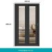 Guarda Roupa Solteiro 2 Portas Darvi Prime Carraro Ripado Preto Touch