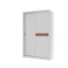 Guarda Roupa Solteiro 2 Portas de Correr Vivacce Carraro Branco c/ Freijó