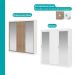 Guarda Roupa Solteiro 3 Portas 4 Gav 2 Espelhos Branco Marvin