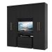 Guarda Roupa Solteiro 6 Portas 2 Gavetas Porto Carraro Preto