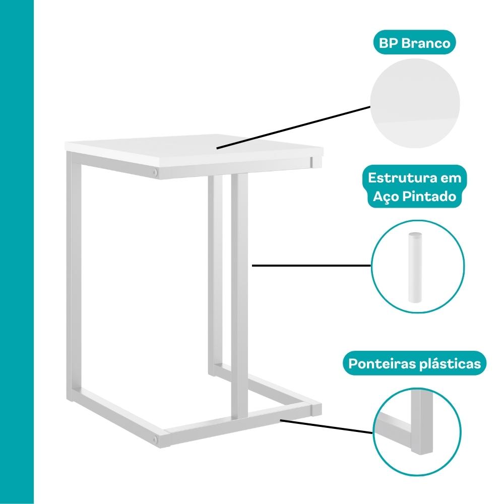 Kit 2 Banquetas Cozinha Balcão 1440 Carraro Branco