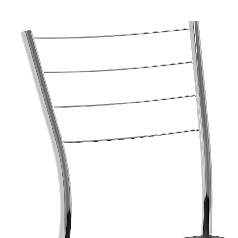 Conjunto com 2 Cadeiras Lucineia Preto e Cromado