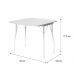 Mesa Dobrável Tampo Branco Tubos Brancos Carraro