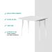 Mesa Dobrável Tampo Branco Tubos Brancos Carraro