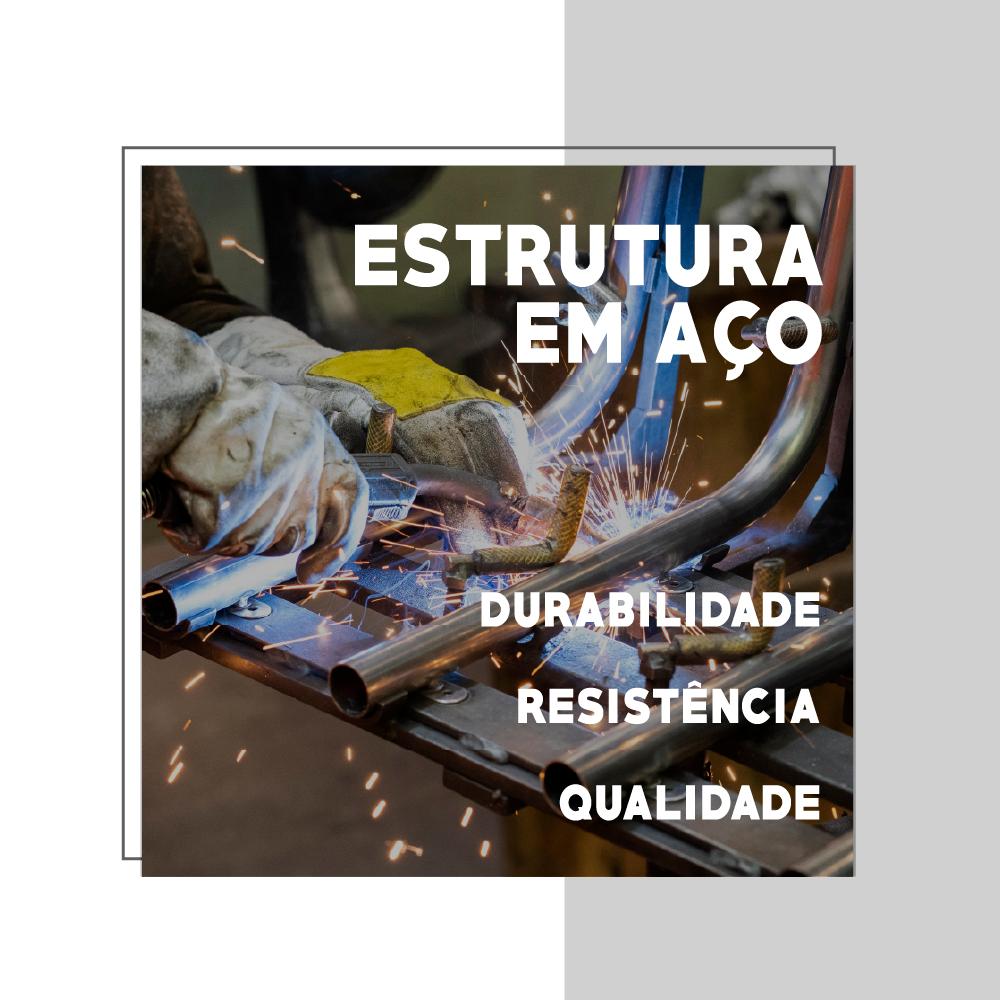 Mesa Dobrável Tampo Branco Tubos Brancos Carraro