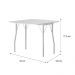 Mesa Dobrável Tampo Branco Tubos Prata 216 Carraro