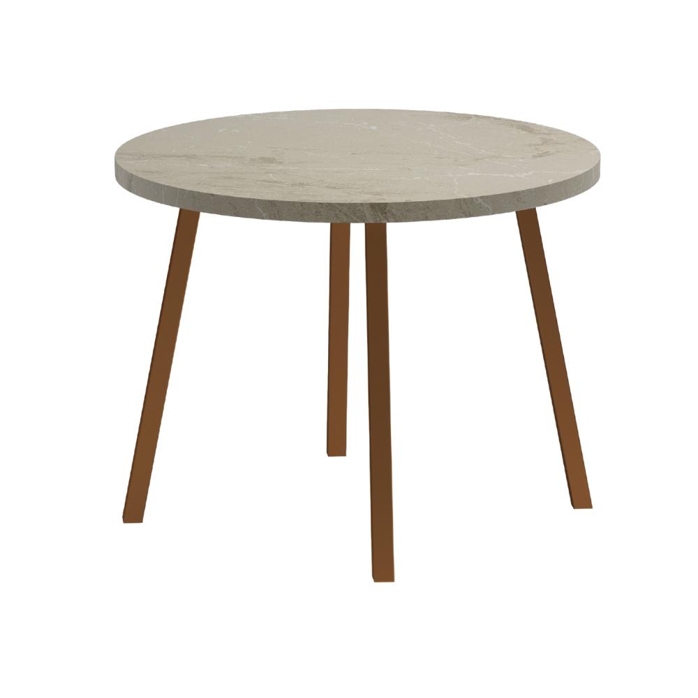 Mesa de Jantar 4 Lug Redonda 99cm Stellar Carraro Pet Ros