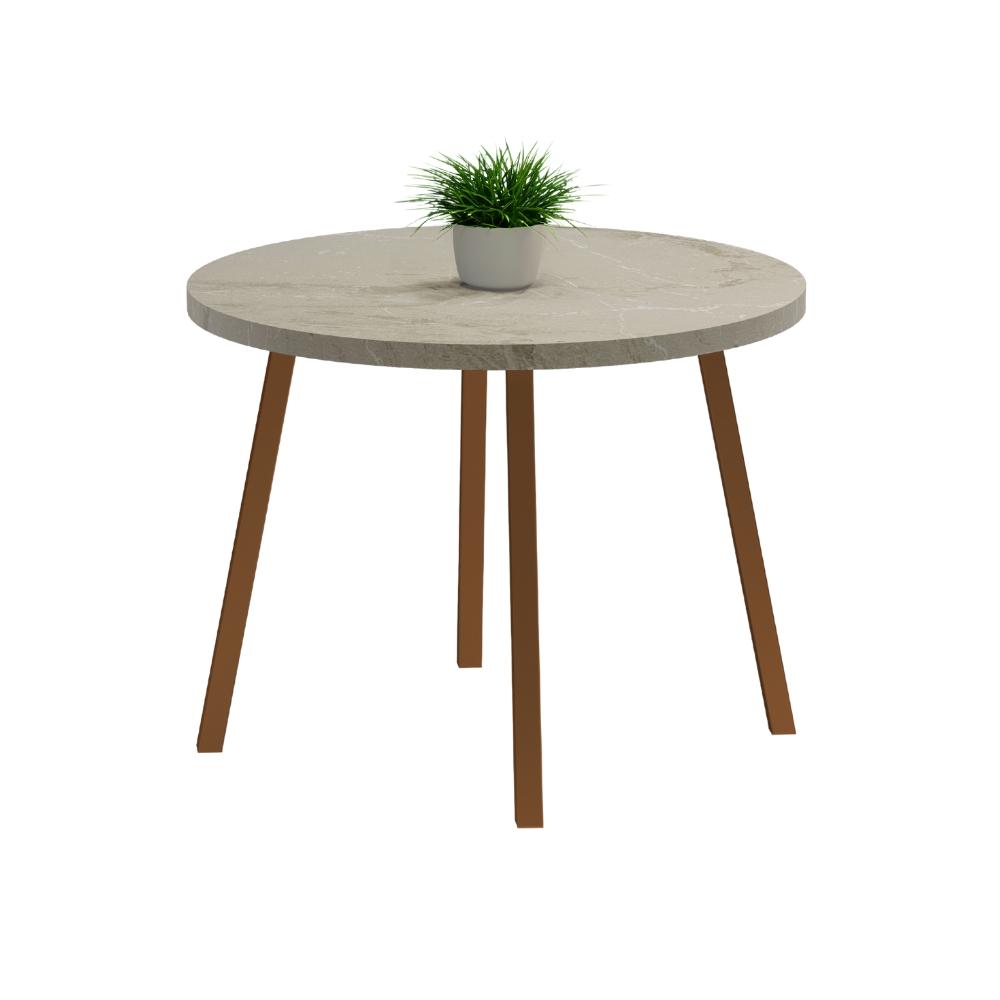 Mesa de Jantar 4 Lug Redonda 99cm Stellar Carraro Pet Ros