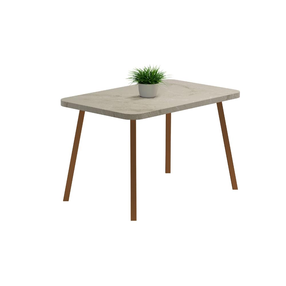 Mesa de Jantar 4 Lug Retangular 1,2m Stellar Carraro Pet Ros