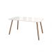 Mesa de Jantar 4 Lugares Retangular 1,19m 1602 Carraro Off White com Gelo