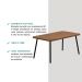 Mesa de Jantar 6 Lug Retangular 1,6m Stellar Carraro Nog Pre