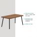 Mesa de Jantar 6 Lug Retangular 1,6m Stellar Carraro Nog Pre