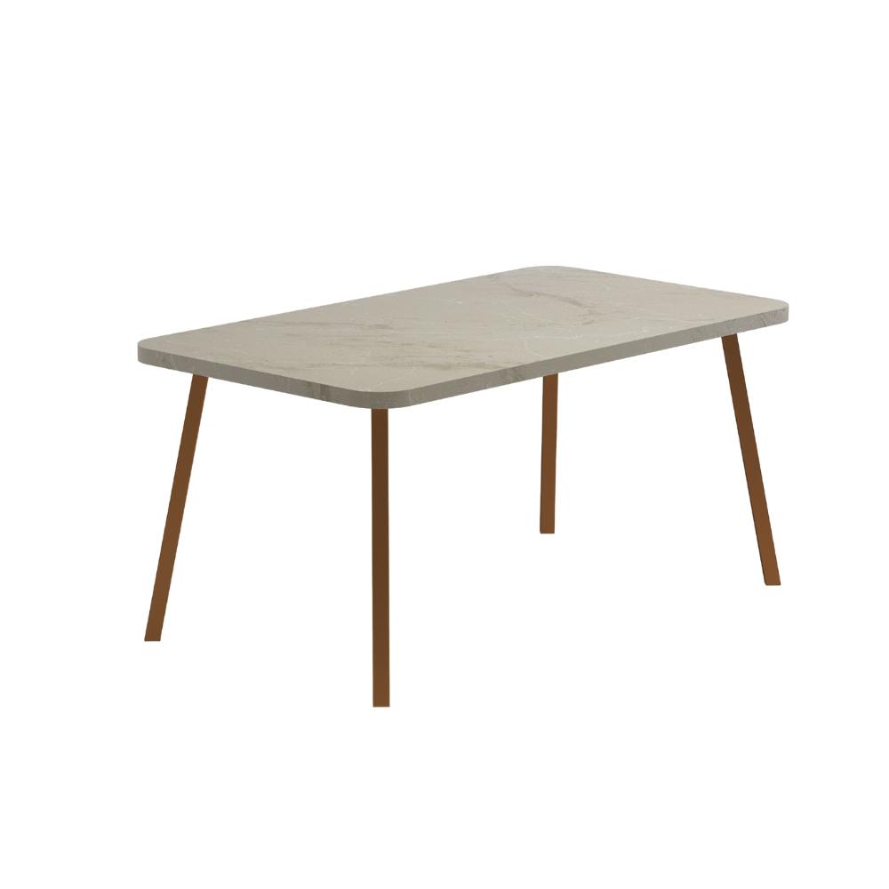 Mesa de Jantar 6 Lug Retangular 1,6m Stellar Carraro Pet Ros