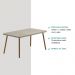 Mesa de Jantar 6 Lug Retangular 1,6m Stellar Carraro Pet Ros