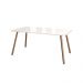 Mesa de Jantar 6 Lugares Retangular 1,59m 1601 Carraro Off White com Gelo