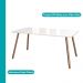 Mesa de Jantar 6 Lugares Retangular 1,59m 1601 Carraro Off White com Gelo