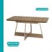 Mesa de Jantar 6 Lugares Retangular 1,60m 1592 Carraro Carvalho
