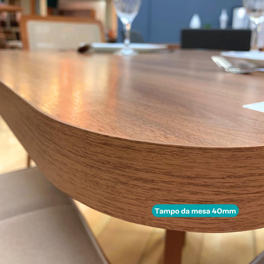 Mesa de Jantar 6 Lugares Retangular 1,60m 1592 Carraro Carvalho