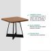 Mesa de Jantar Quadrada 90 cm Átria 1593 Carraro Nogal/Preto