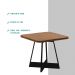 Mesa de Jantar Quadrada 90 cm Átria 1593 Carraro Nogal/Preto