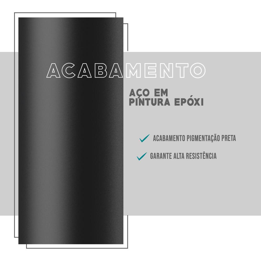 Mesa de Jantar Quadrada 90 cm Átria 1593 Carraro Nogal/Preto