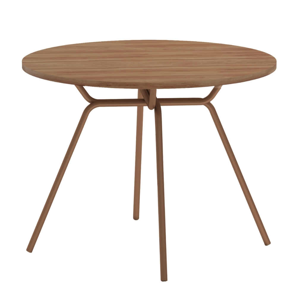 Mesa de Jantar Redonda 1m 1588 Carraro Freijó/Rose