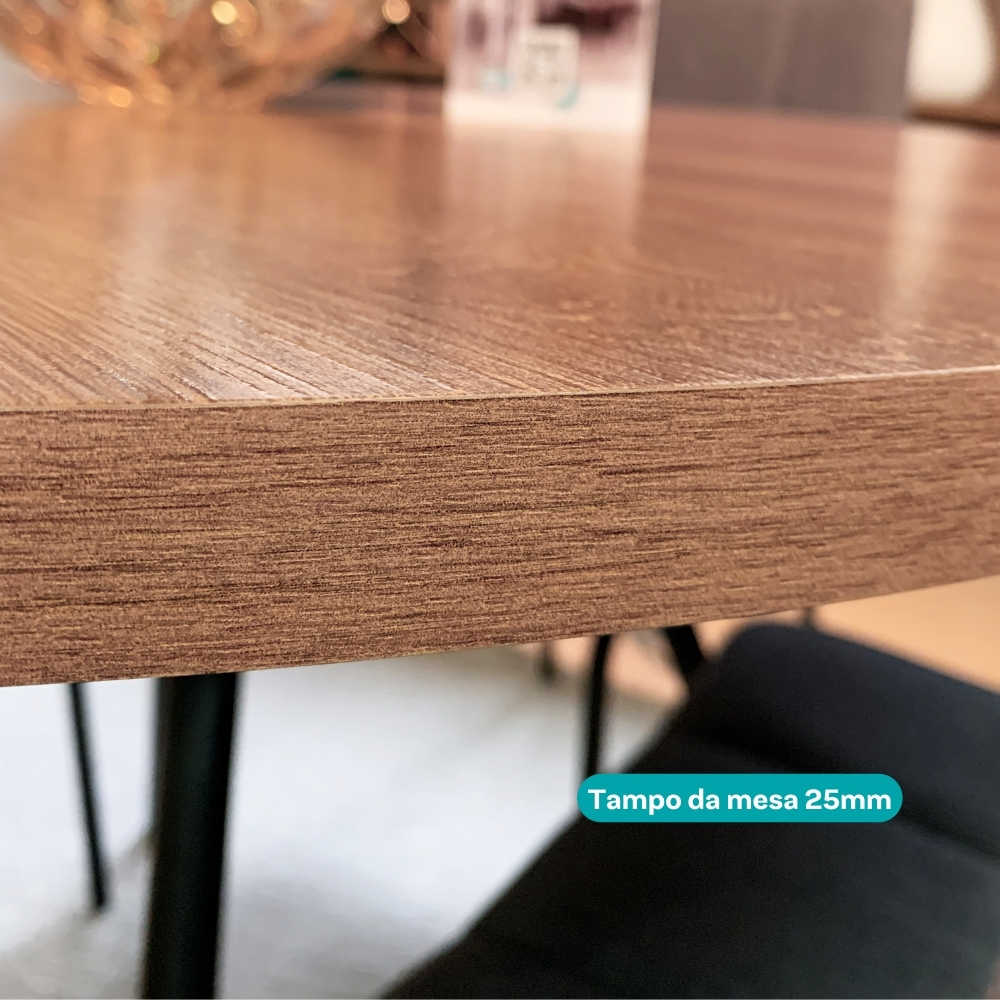 Mesa de Jantar Redonda 1m 1588 Carraro Freijó/Rose