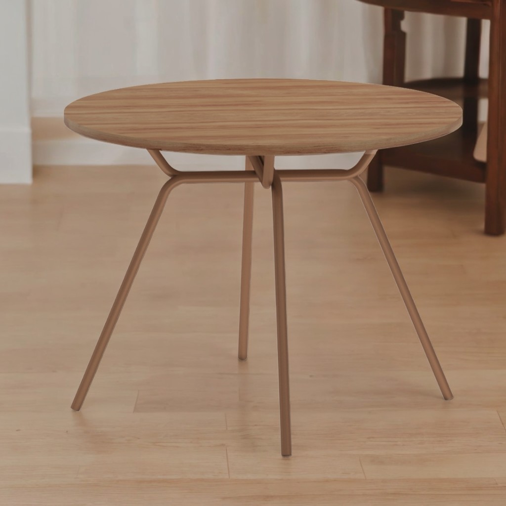 Mesa de Jantar Redonda 1m 1588 Carraro Freijó/Rose