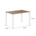 Mesa de Jantar Retangular 1,2m 1586 Carraro Freijó/Prata