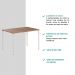 Mesa de Jantar Retangular 1,2m 1586 Carraro Freijó/Prata