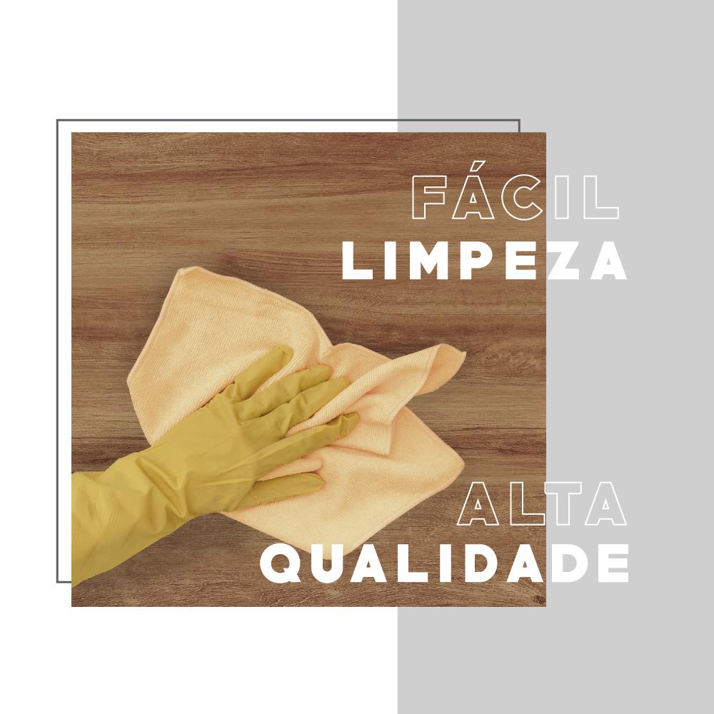 Mesa de Jantar Retangular 1,2m 1586 Carraro Freijó/Prata