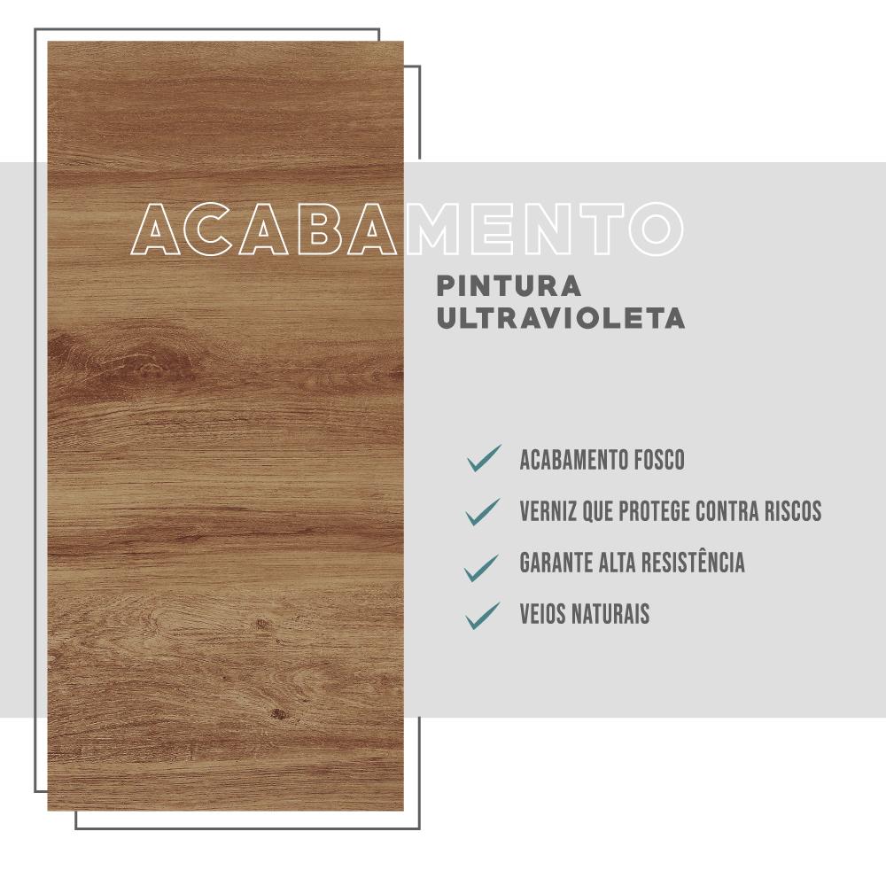 Mesa de Jantar Retangular 1,2m 1586 Carraro Freijó/Prata
