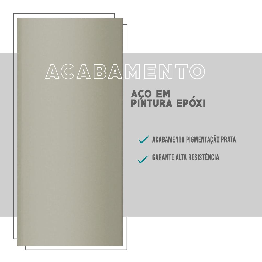 Mesa de Jantar Retangular 1,2m 1586 Carraro Freijó/Prata