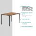 Mesa de Jantar Retangular 1,2m 1586 Carraro Freijó/Preto