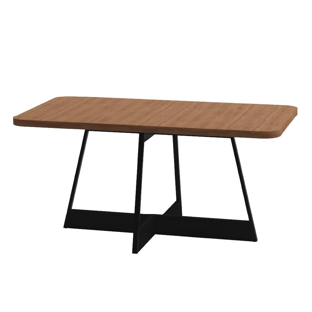 Mesa de Jantar Retangular 1,6 m Átria 1592 Carraro Nogal/Preto