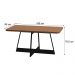 Mesa de Jantar Retangular 1,6 m Átria 1592 Carraro Nogal/Preto