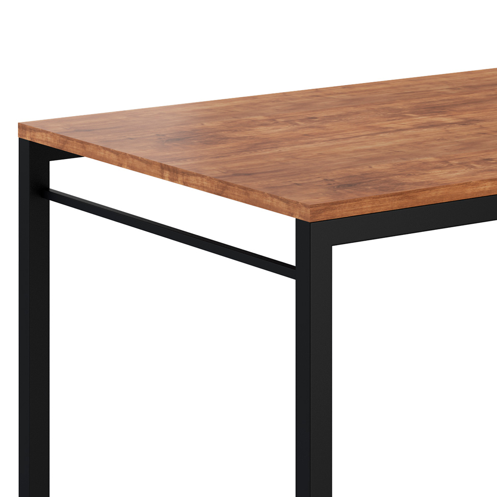 Mesa de Jantar Retangular Chaplin Marrom e Preta 136 cm